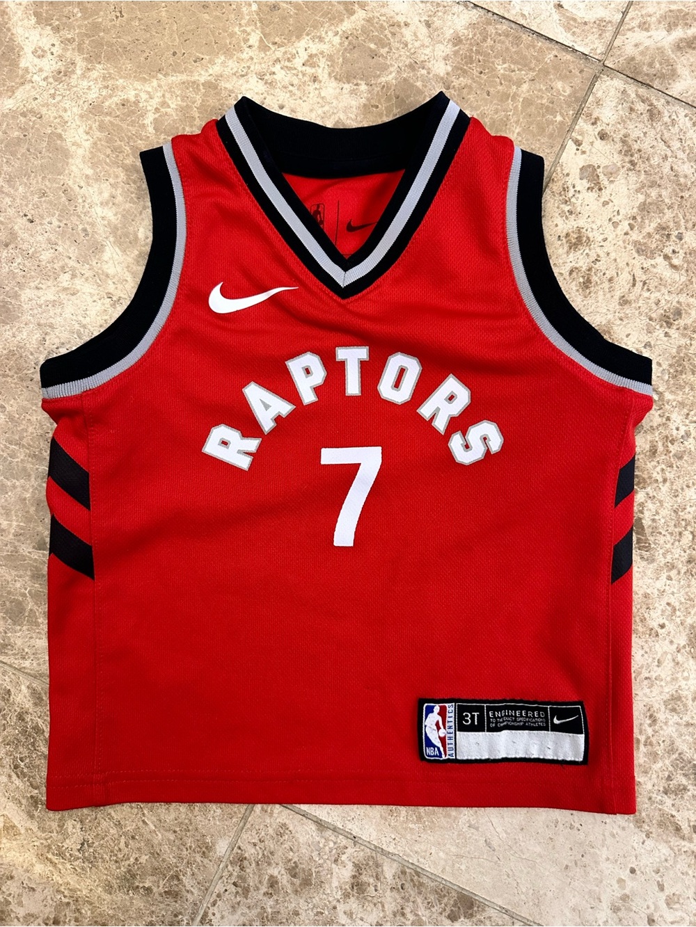 Lowry Nike Toronto Raptors #7 Red Kids Basketball Jersey Size 3T